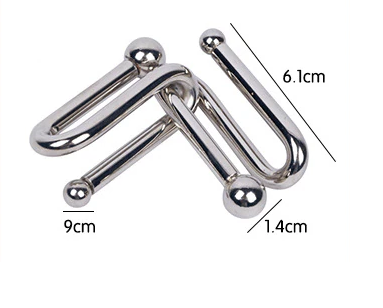 SuperMind - Brain teaser double S-shaped metal wire puzzle